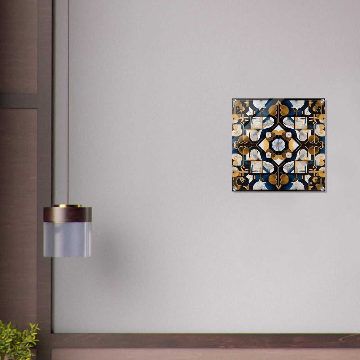 Da Vinci Geometric Modern Art - Acrylic Print - 50x50 cm / 20x20″ -