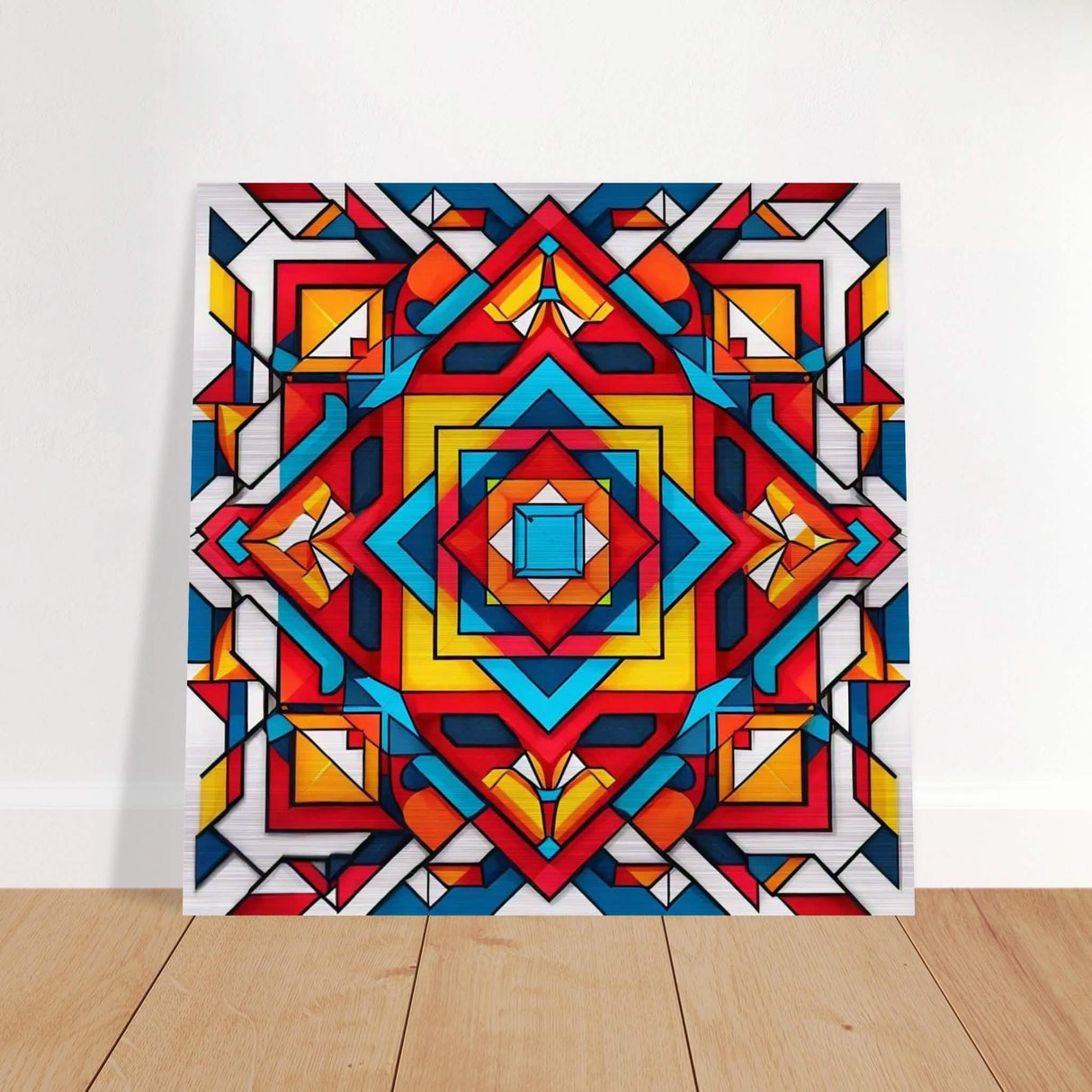 Da Vinci Geometric Modern Art - Brushed Aluminum Print - 40x40 cm / 16x16″ -