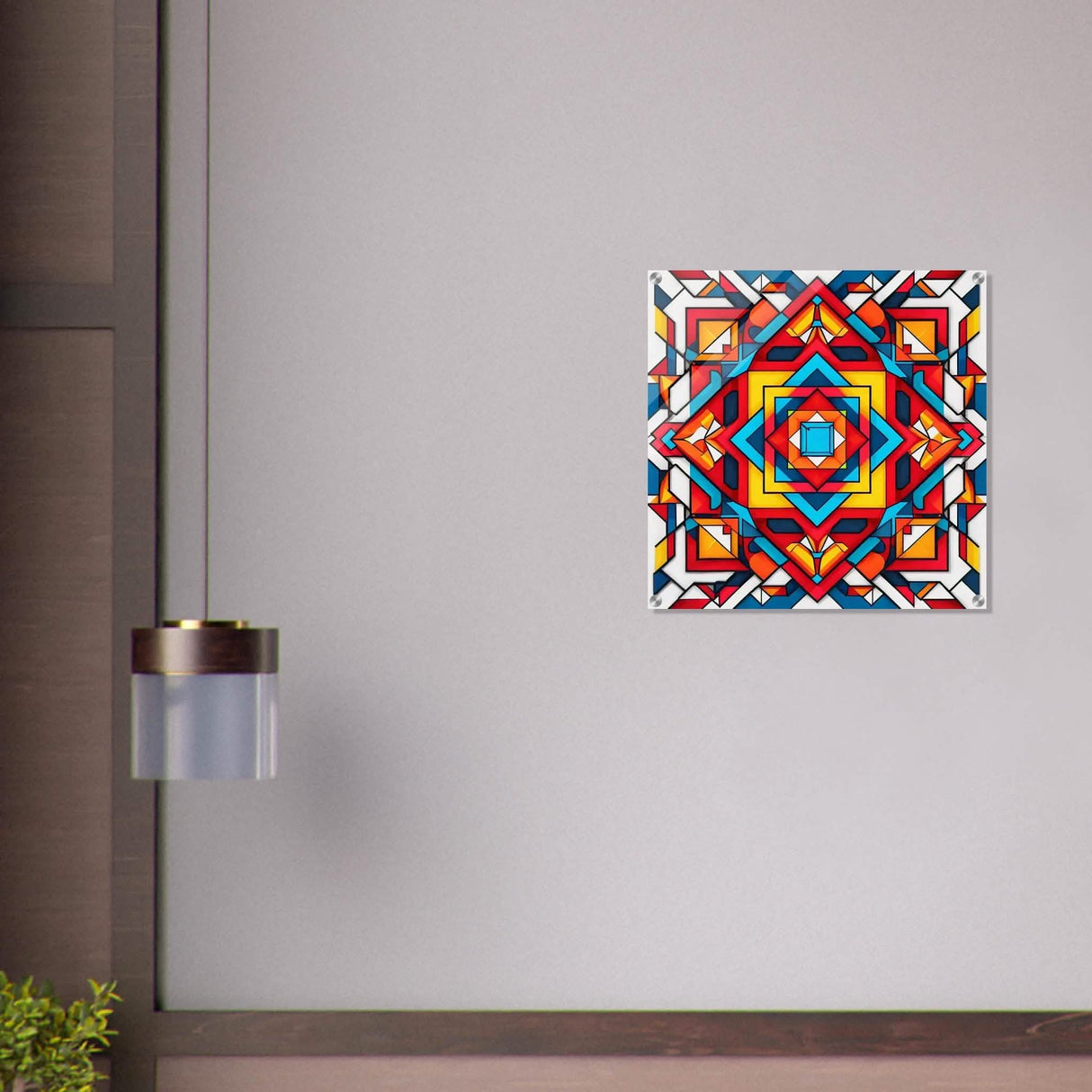 Da Vinci Geometric Modern Art - Acrylic Print - 60x60 cm / 24x24″ -