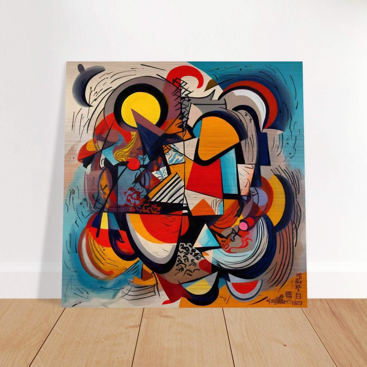 Da Vinci Geometric Modern Art - Brushed Aluminum Print - 60x60 cm / 24x24″ -