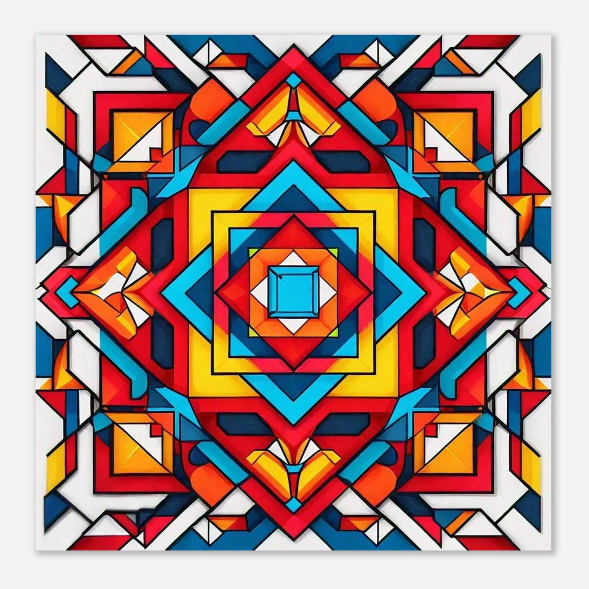 Da Vinci Geometric Modern Art - Aluminum Print - 50x50 cm / 20x20″ -