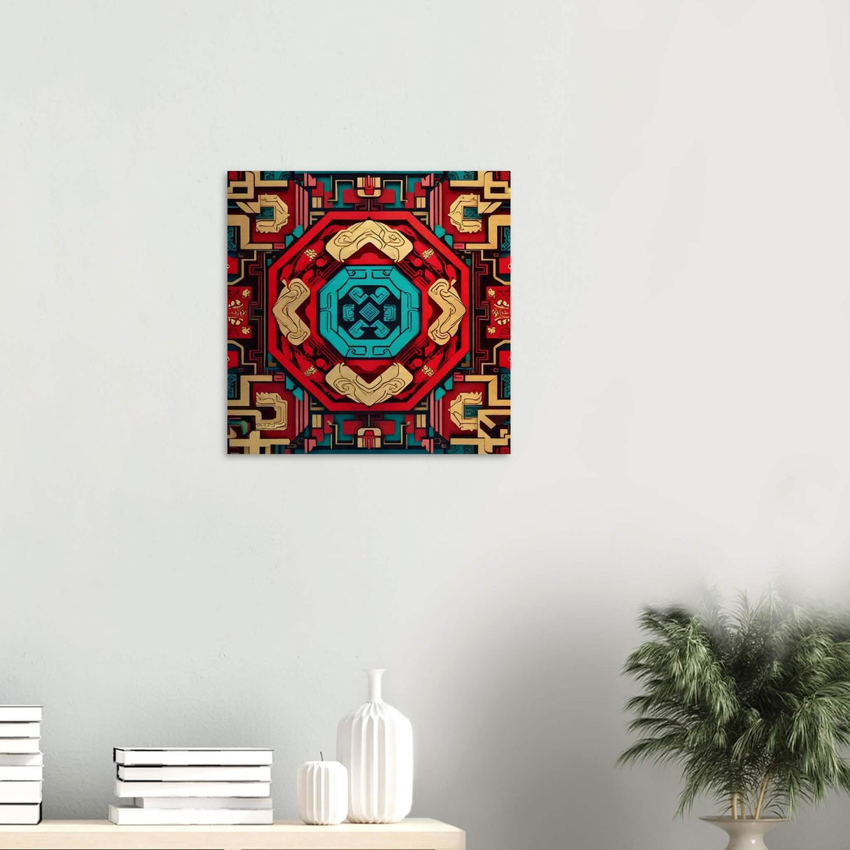 Da Vinci Geometric Modern Art - Wood Prints - 50x50 cm / 20x20″ - 10 mm