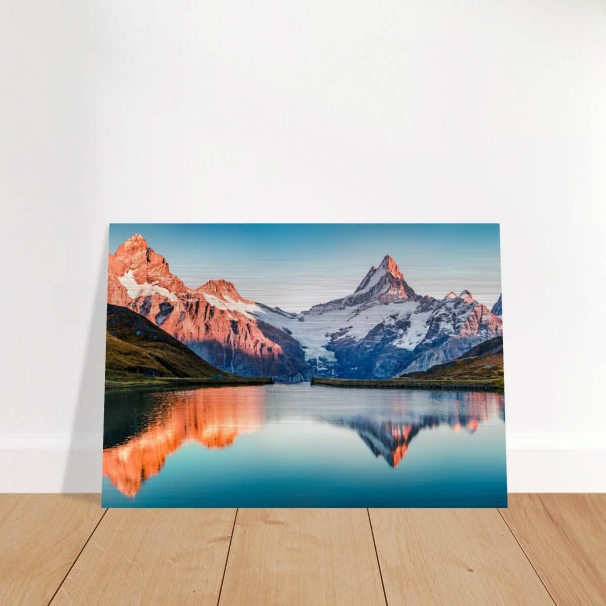 Da Vinci Landscape Nature Wall art print | Bachalpsee, Switzerland - Brushed Aluminum Print - 70x100 cm / 28x40″ -