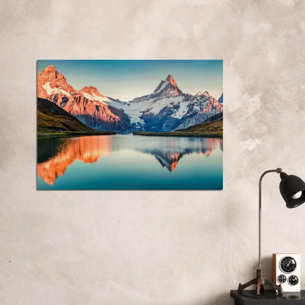 Da Vinci Landscape Nature Wall art print | Bachalpsee, Switzerland - Wood Prints - 70x100 cm / 28x40″ - 10 mm