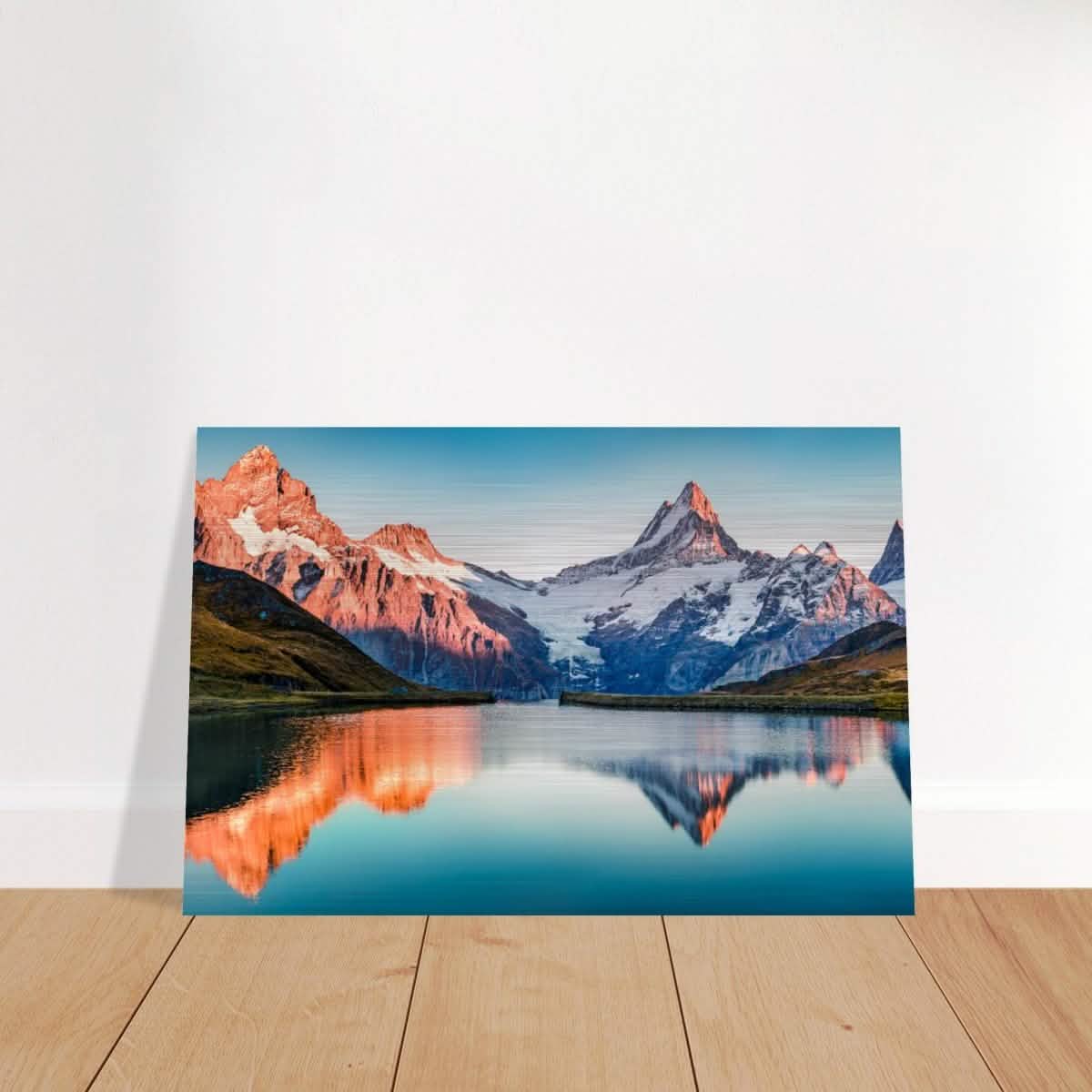 Da Vinci Landscape Nature Wall art print | Bachalpsee, Switzerland - Brushed Aluminum Print - 60x90 cm / 24x36″ -