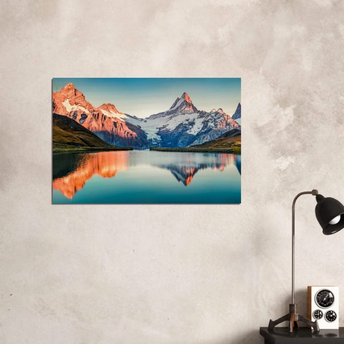 Da Vinci Landscape Nature Wall art print | Bachalpsee, Switzerland - Wood Prints - 60x90 cm / 24x36″ - 20 mm