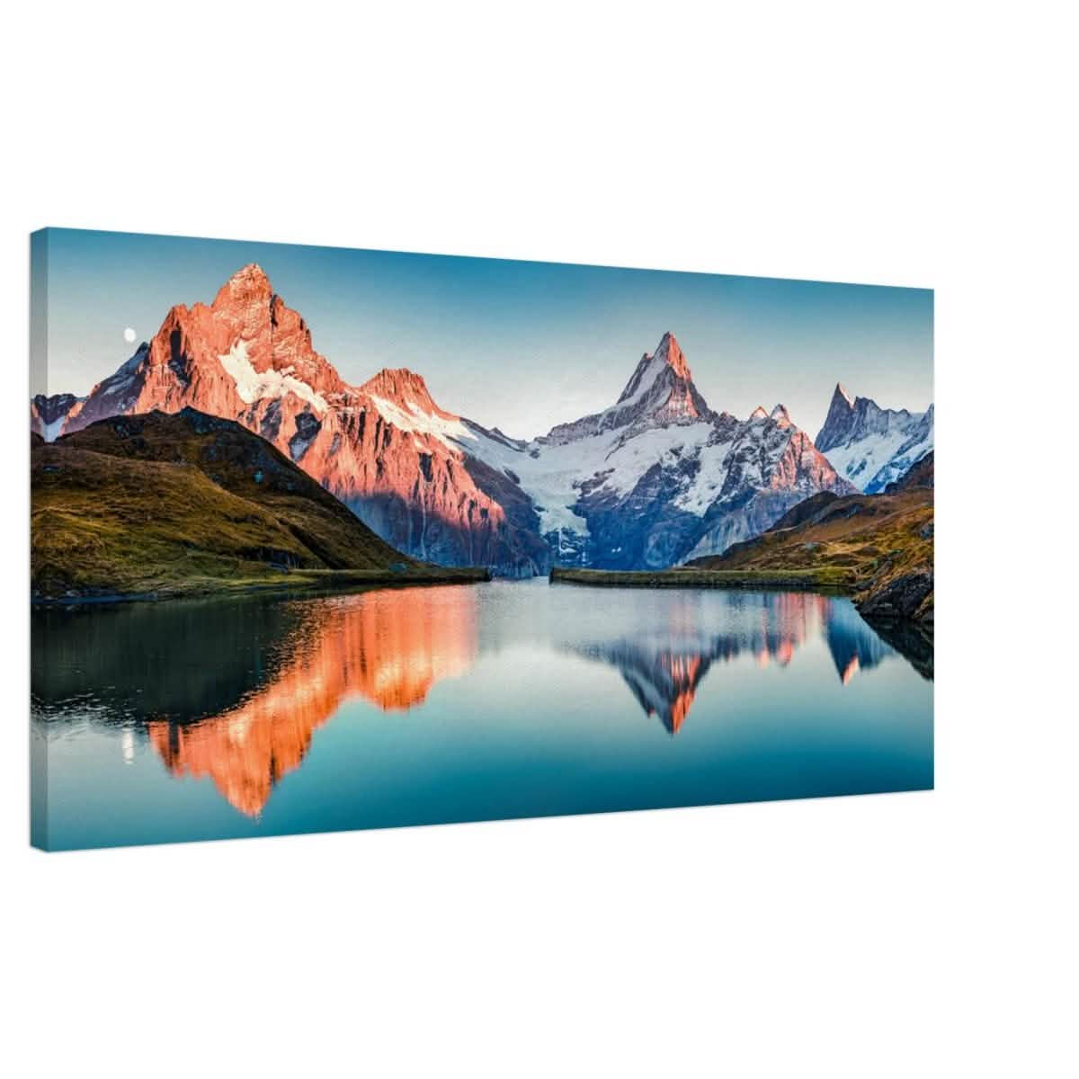Da Vinci Landscape Nature Wall art print | Bachalpsee, Switzerland - Canvas - 50x100 cm / 20x40″ - Slim