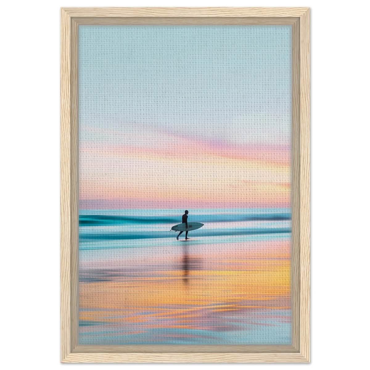 Da Vinci Landscape Nature Wall art print - Framed Canvas - 30x45 cm / 12x18″ - Wood frame