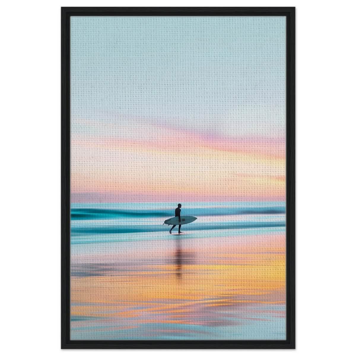 Da Vinci Landscape Nature Wall art print - Framed Canvas - 60x90 cm / 24x36″ - Black frame