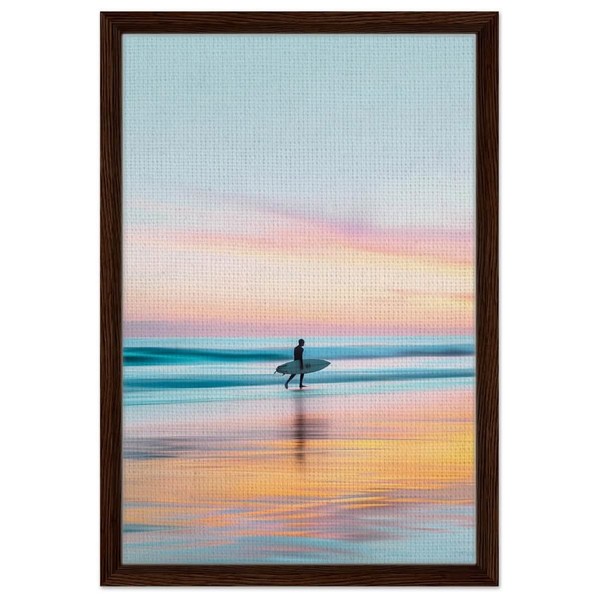 Da Vinci Landscape Nature Wall art print - Framed Canvas - 40x60 cm / 16x24″ - Dark wood frame