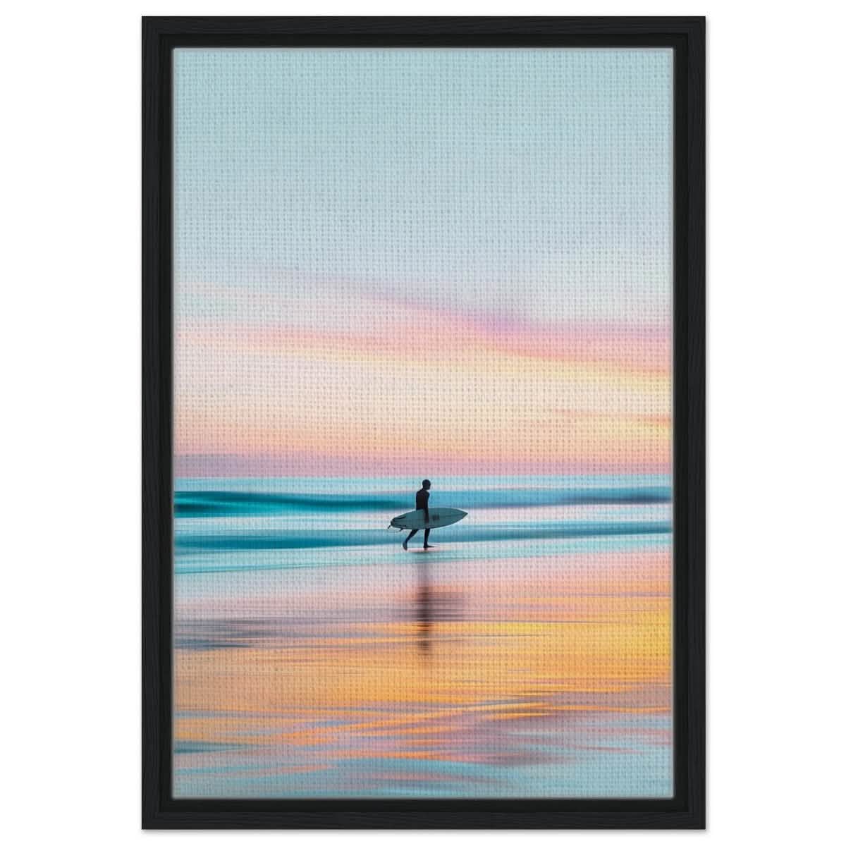 Da Vinci Landscape Nature Wall art print - Framed Canvas - 40x60 cm / 16x24″ - Black frame