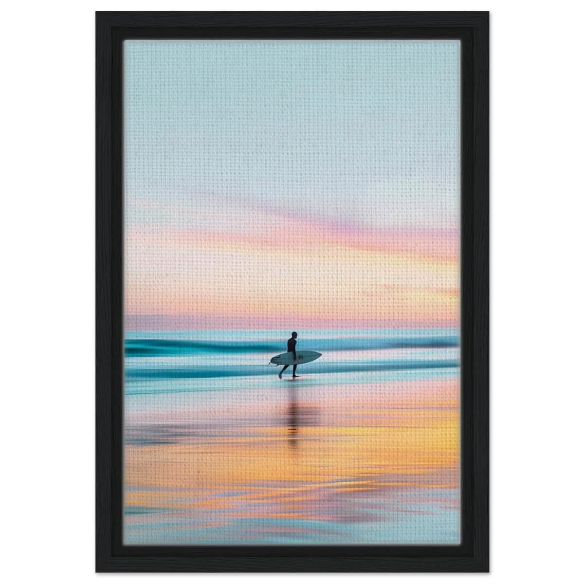 Da Vinci Landscape Nature Wall art print - Framed Canvas - 30x45 cm / 12x18″ - Black frame