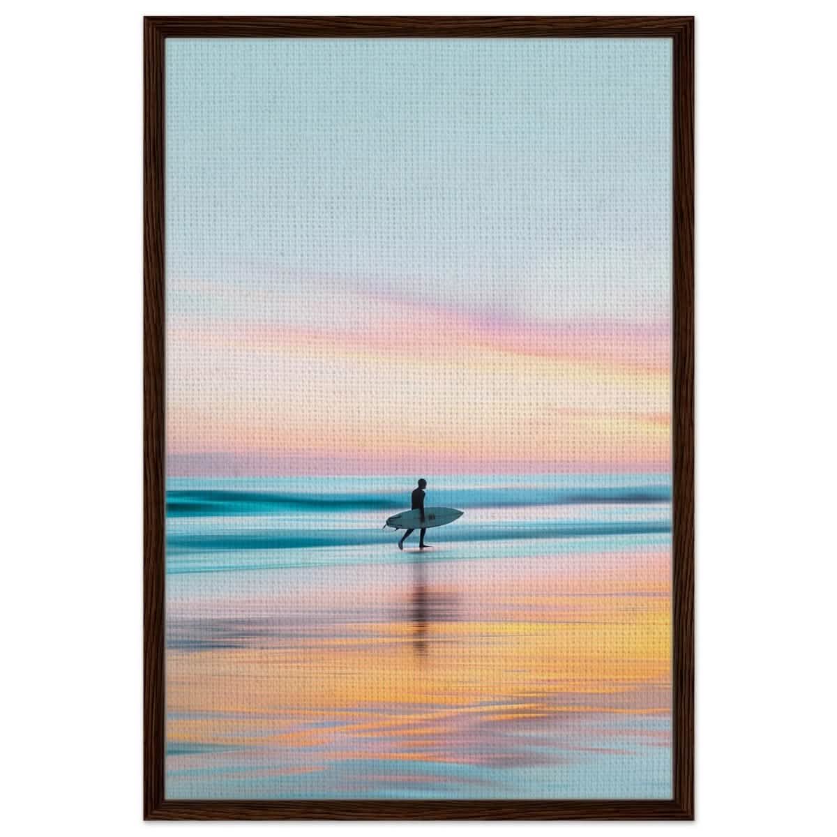 Da Vinci Landscape Nature Wall art print - Framed Canvas - 60x90 cm / 24x36″ - Dark wood frame