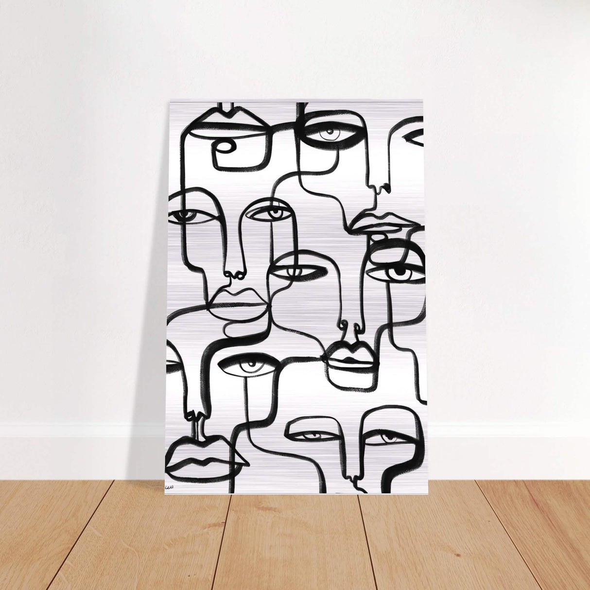 Da Vinci Minimalist Modern Art - Brushed Aluminum Print - 60x90 cm / 24x36″ -