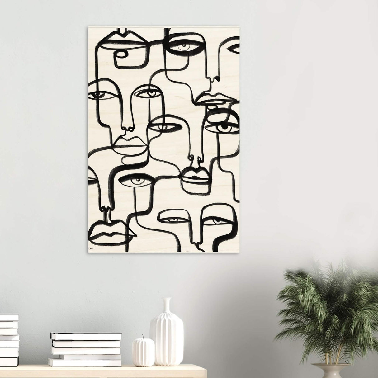 Da Vinci Minimalist Modern Art - Wood Prints - 60x90 cm / 24x36″ - 20 mm