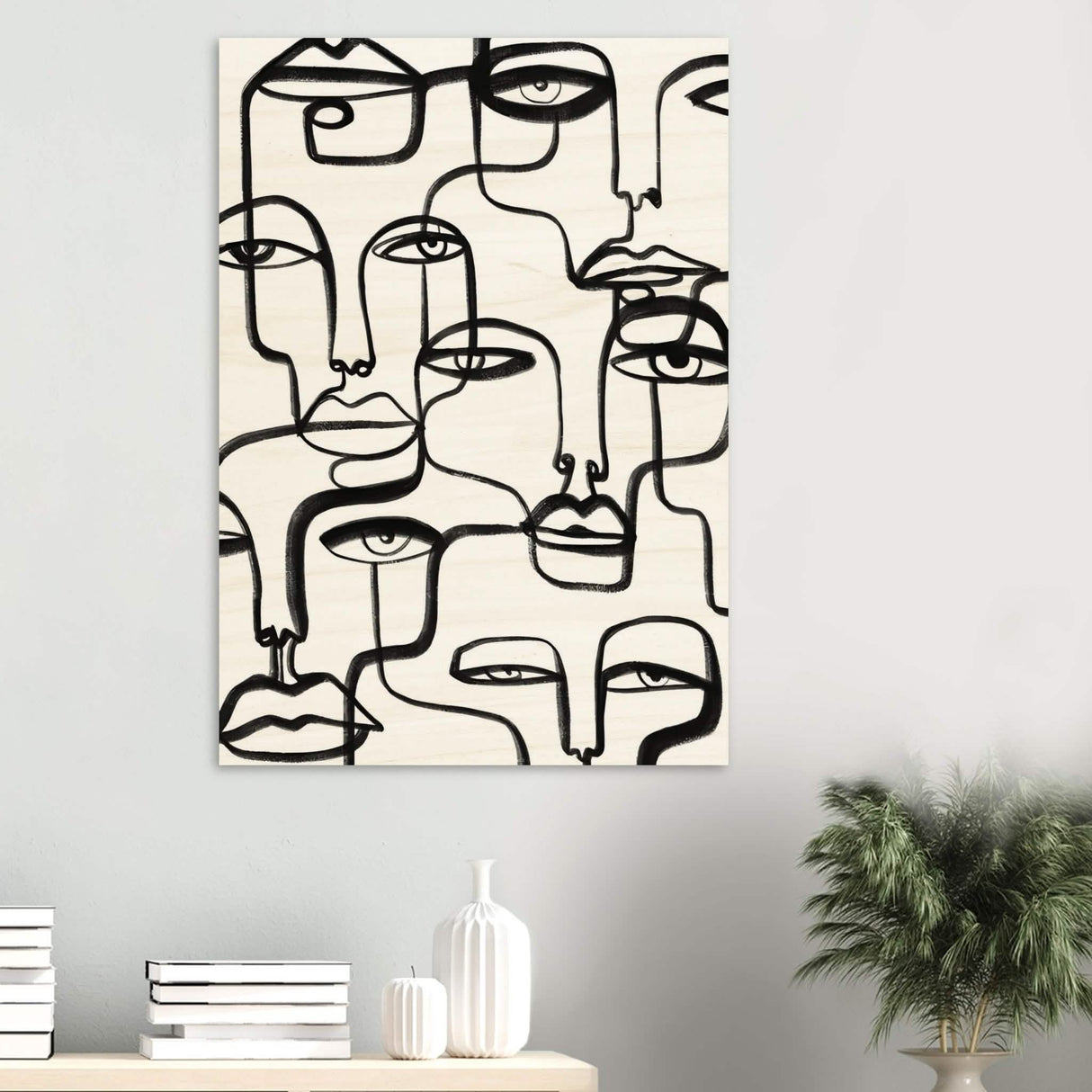 Da Vinci Minimalist Modern Art - Wood Prints - 70x100 cm / 28x40″ - 20 mm