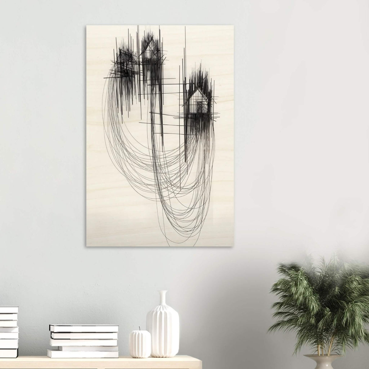 Da Vinci Minimalist Modern Art - Wood Prints - 60x90 cm / 24x36″ - 10 mm
