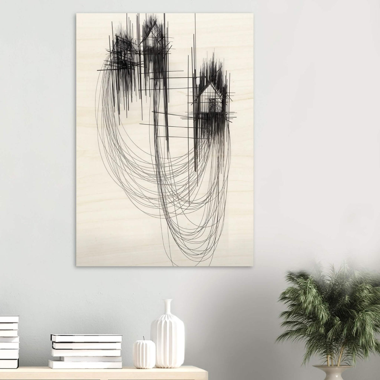 Da Vinci Minimalist Modern Art - Wood Prints - 70x100 cm / 28x40″ - 10 mm
