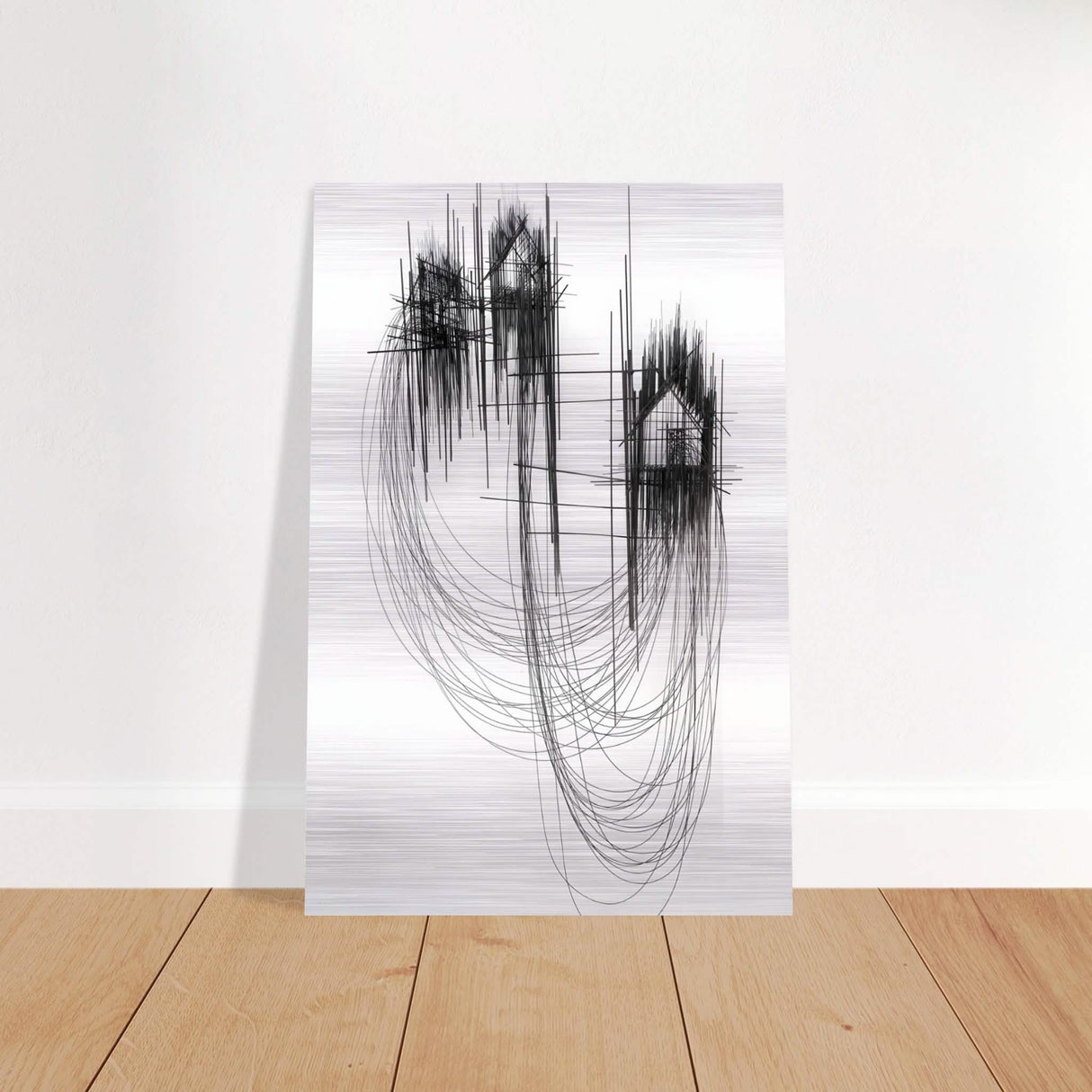 Da Vinci Minimalist Modern Art - Brushed Aluminum Print - 60x90 cm / 24x36″ -