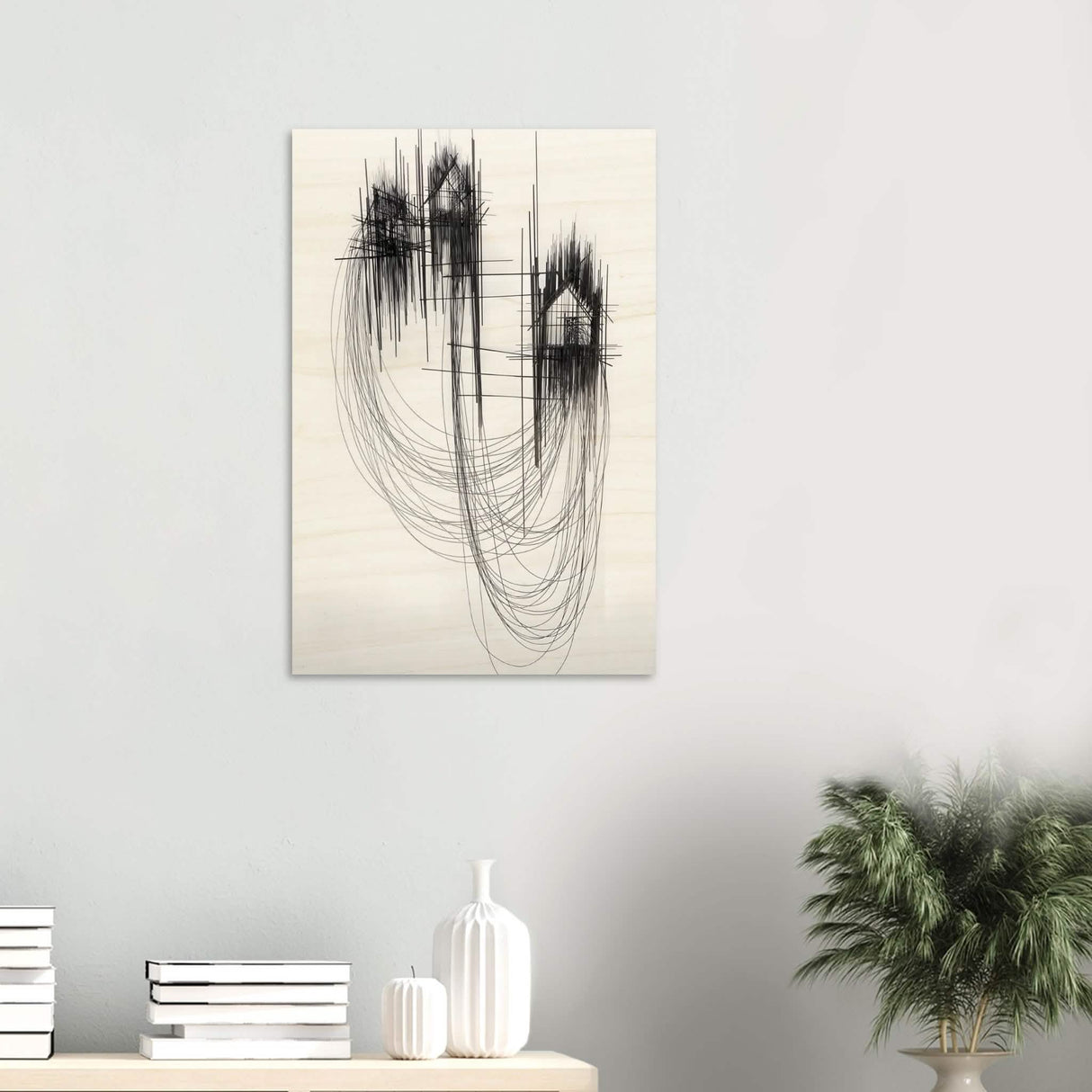 Da Vinci Minimalist Modern Art - Wood Prints - 50x75 cm / 20x30″ - 10 mm