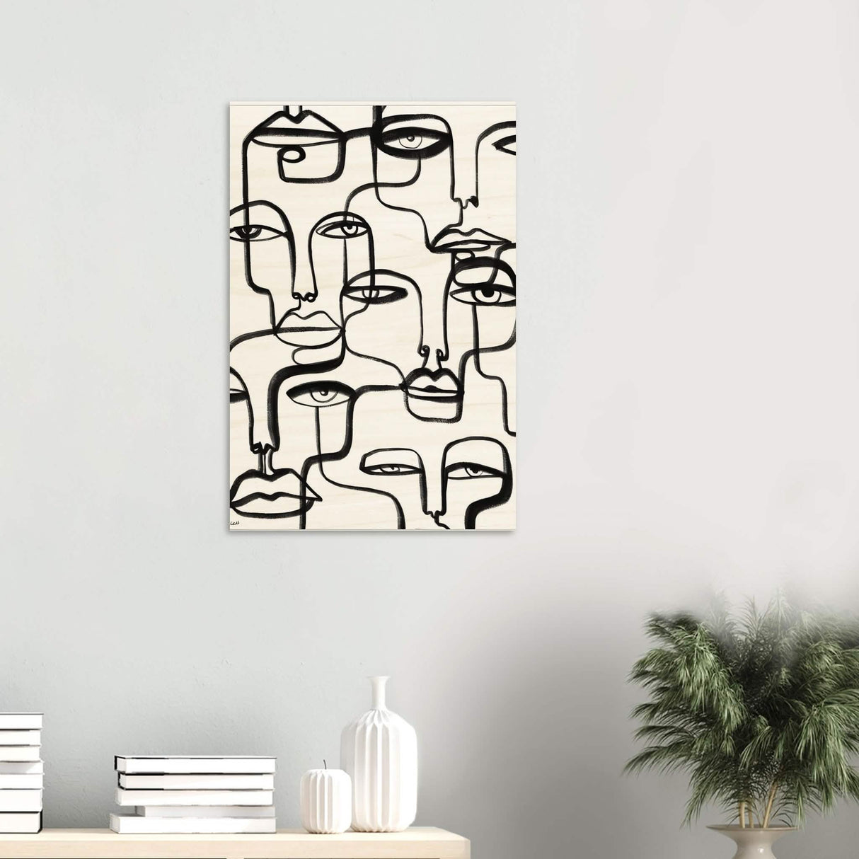 Da Vinci Minimalist Modern Art - Wood Prints - 50x75 cm / 20x30″ - 10 mm