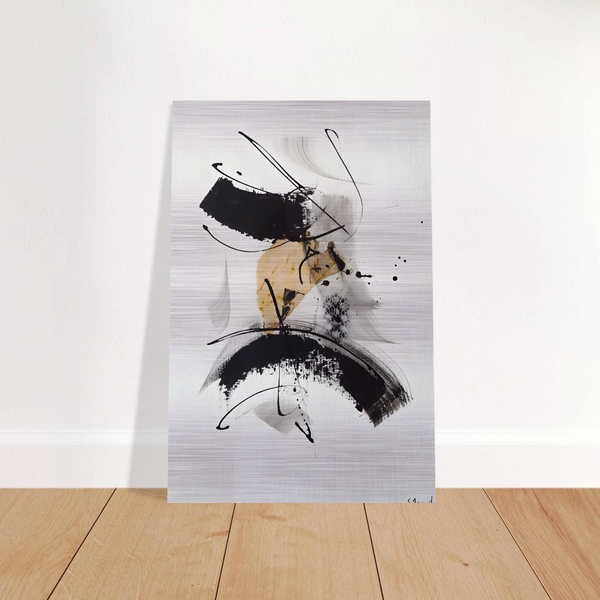 Da Vinci Minimalist Modern Art - Brushed Aluminum Print - 30x45 cm / 12x18″ -