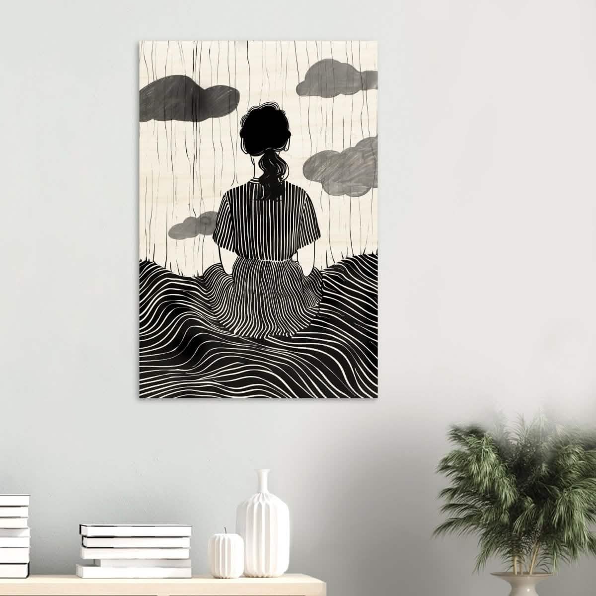 Da Vinci Minimalist Modern Art - Wood Prints - 60x90 cm / 24x36″ - 20 mm