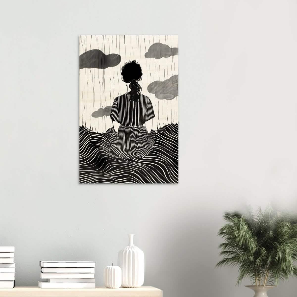 Da Vinci Minimalist Modern Art - Wood Prints - 50x75 cm / 20x30″ - 20 mm