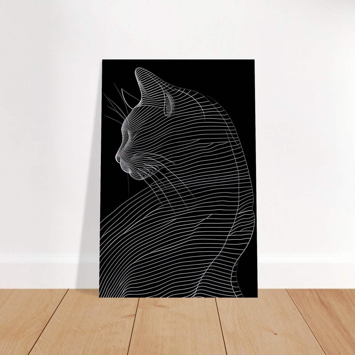 Da Vinci Minimalist Modern wall art print - Brushed Aluminum Print - 30x45 cm / 12x18″ -