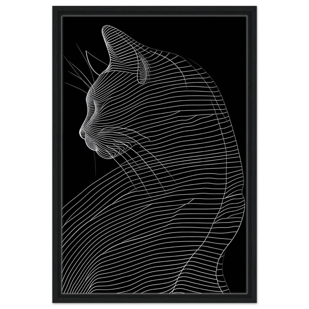 Da Vinci Minimalist Modern wall art print - Framed Canvas - 50x75 cm / 20x30″ - Black frame