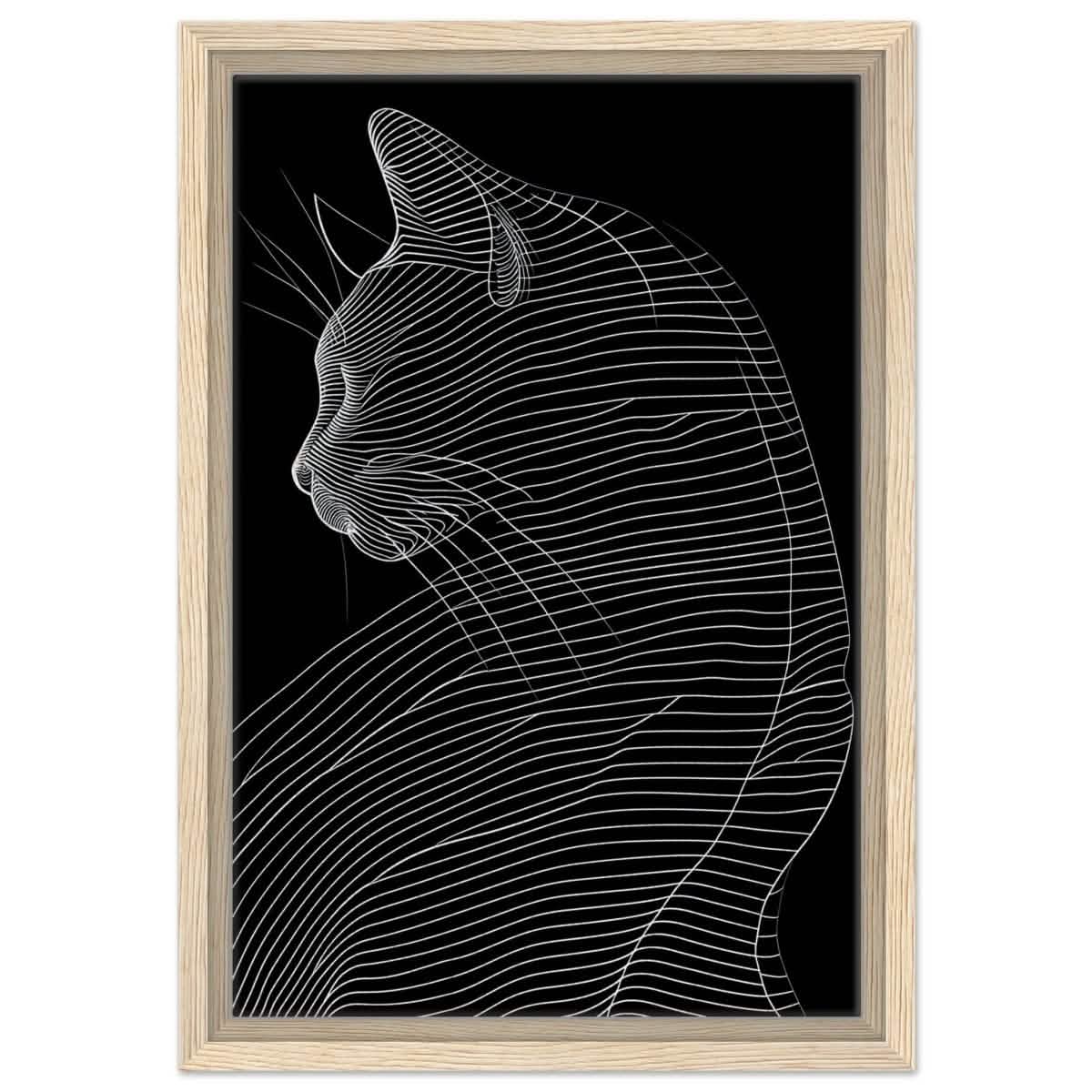 Da Vinci Minimalist Modern wall art print - Framed Canvas - 30x45 cm / 12x18″ - Wood frame