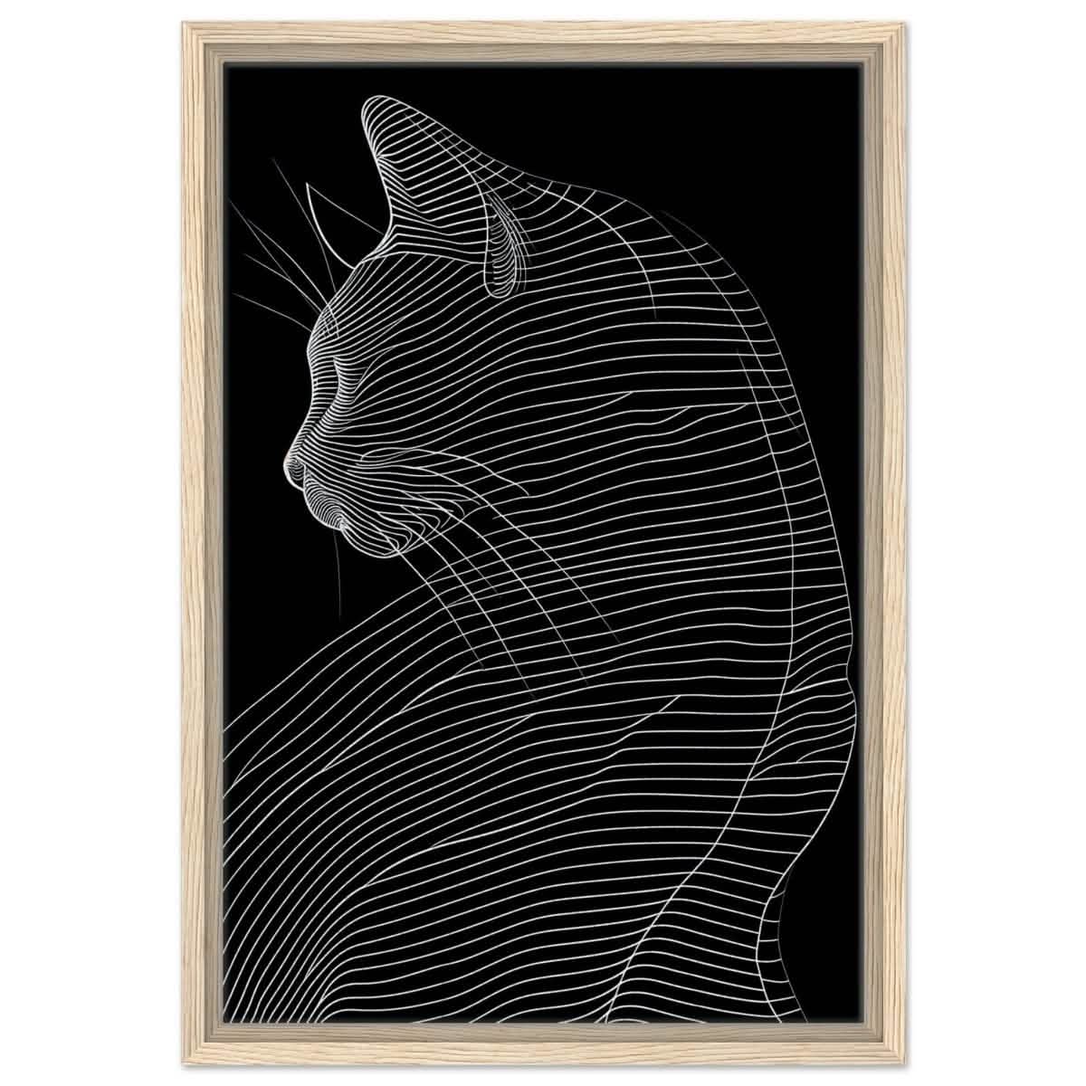 Da Vinci Minimalist Modern wall art print - Framed Canvas - 40x60 cm / 16x24″ - Wood frame