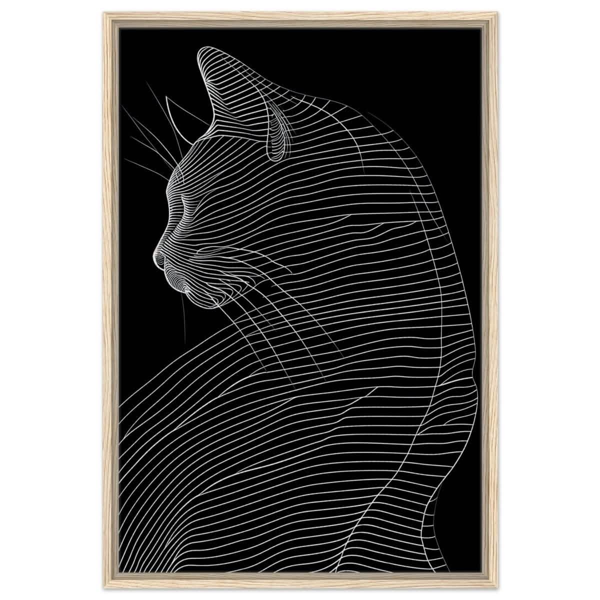 Da Vinci Minimalist Modern wall art print - Framed Canvas - 60x90 cm / 24x36″ - Wood frame