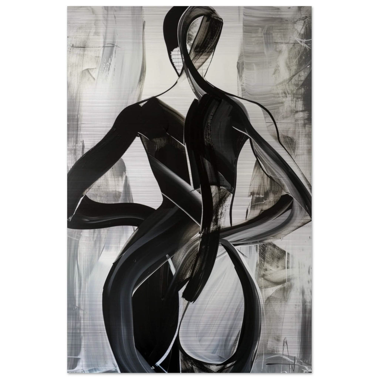 Da Vinci Minimalist Modern Wall art - Brushed Aluminum Print - 60x90 cm / 24x36″ -