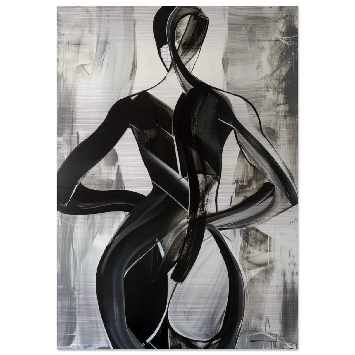 Da Vinci Minimalist Modern Wall art - Brushed Aluminum Print - 70x100 cm / 28x40″ -