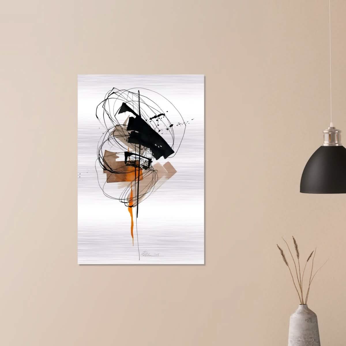 Da Vinci Minimalist Modern Wall Art - Brushed Aluminum Print - 60x90 cm / 24x36″ -