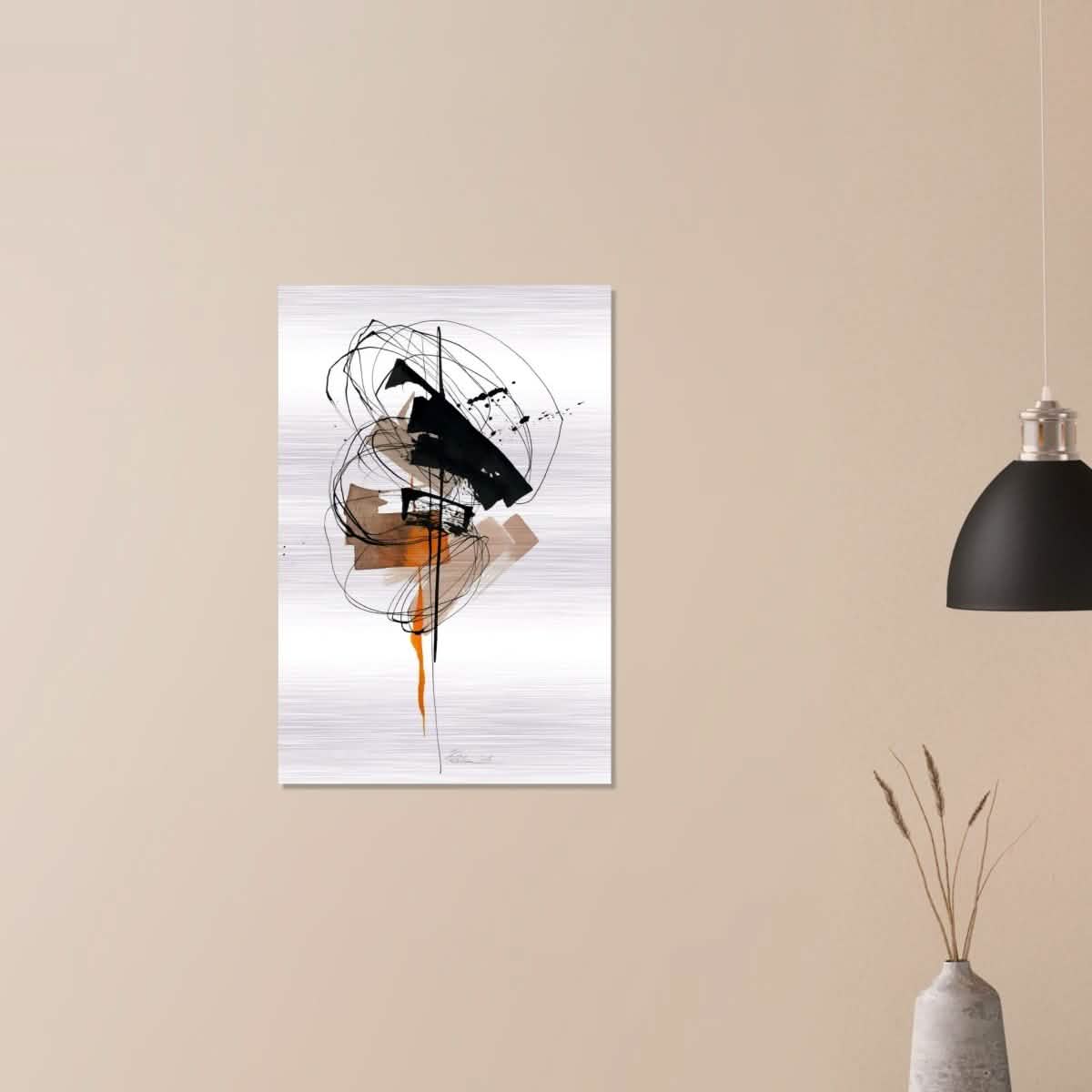 Da Vinci Minimalist Modern Wall Art - Brushed Aluminum Print - 50x75 cm / 20x30″ -