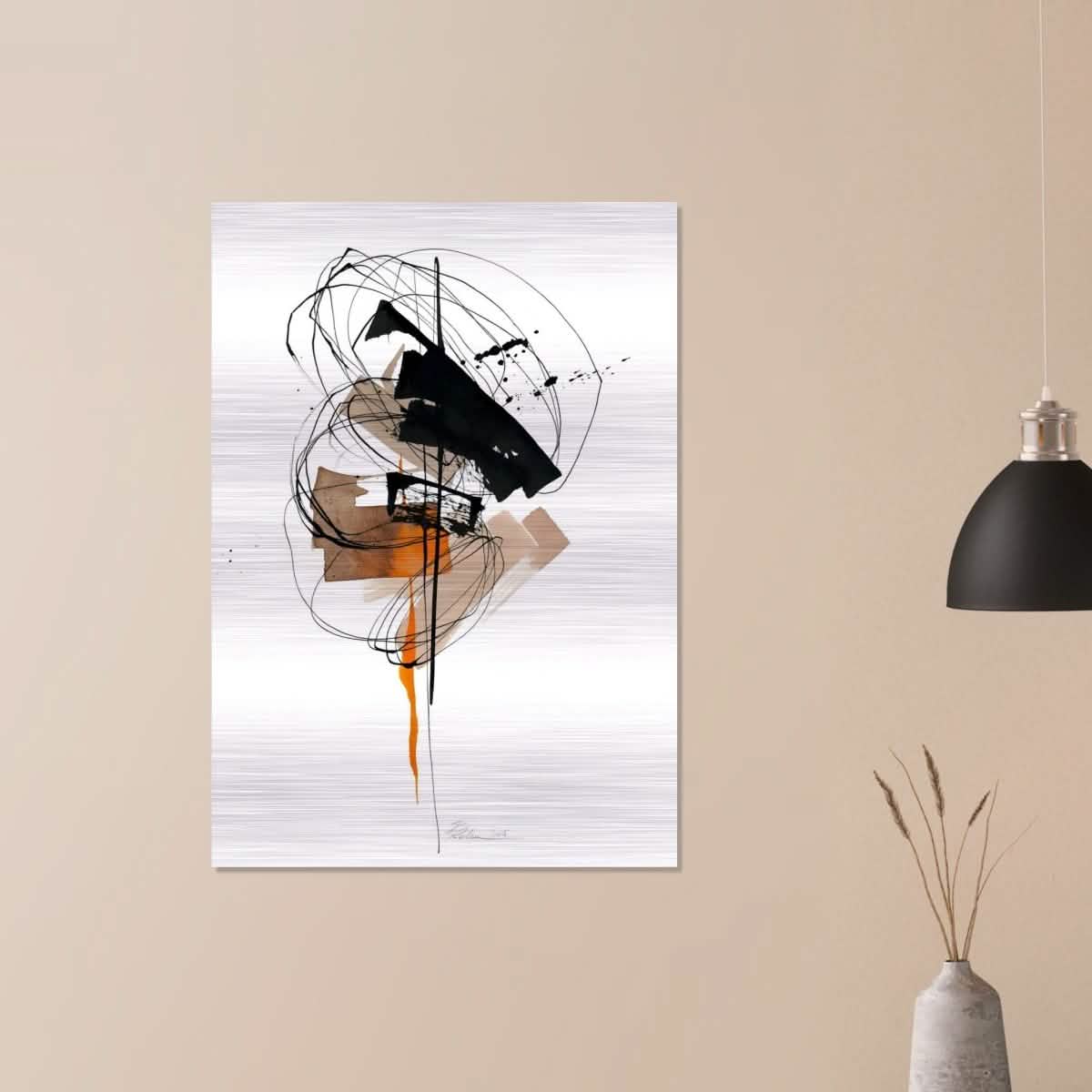 Da Vinci Minimalist Modern Wall Art - Brushed Aluminum Print - 70x100 cm / 28x40″ -