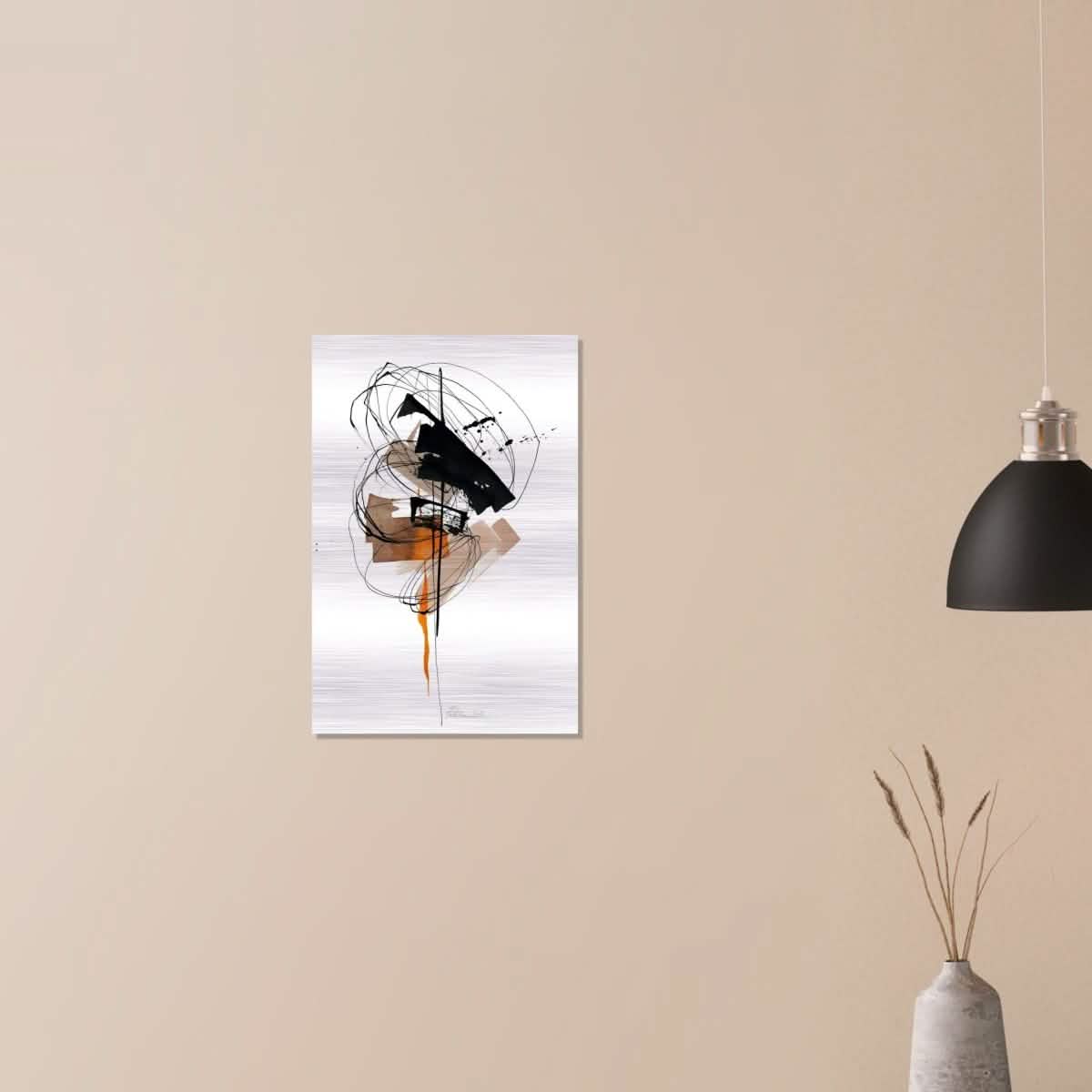 Da Vinci Minimalist Modern Wall Art - Brushed Aluminum Print - 40x60 cm / 16x24″ -