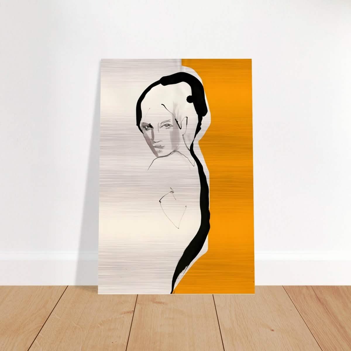 Da Vinci Minimalist Modern Wall Art - Brushed Aluminum Print - 40x60 cm / 16x24″ -