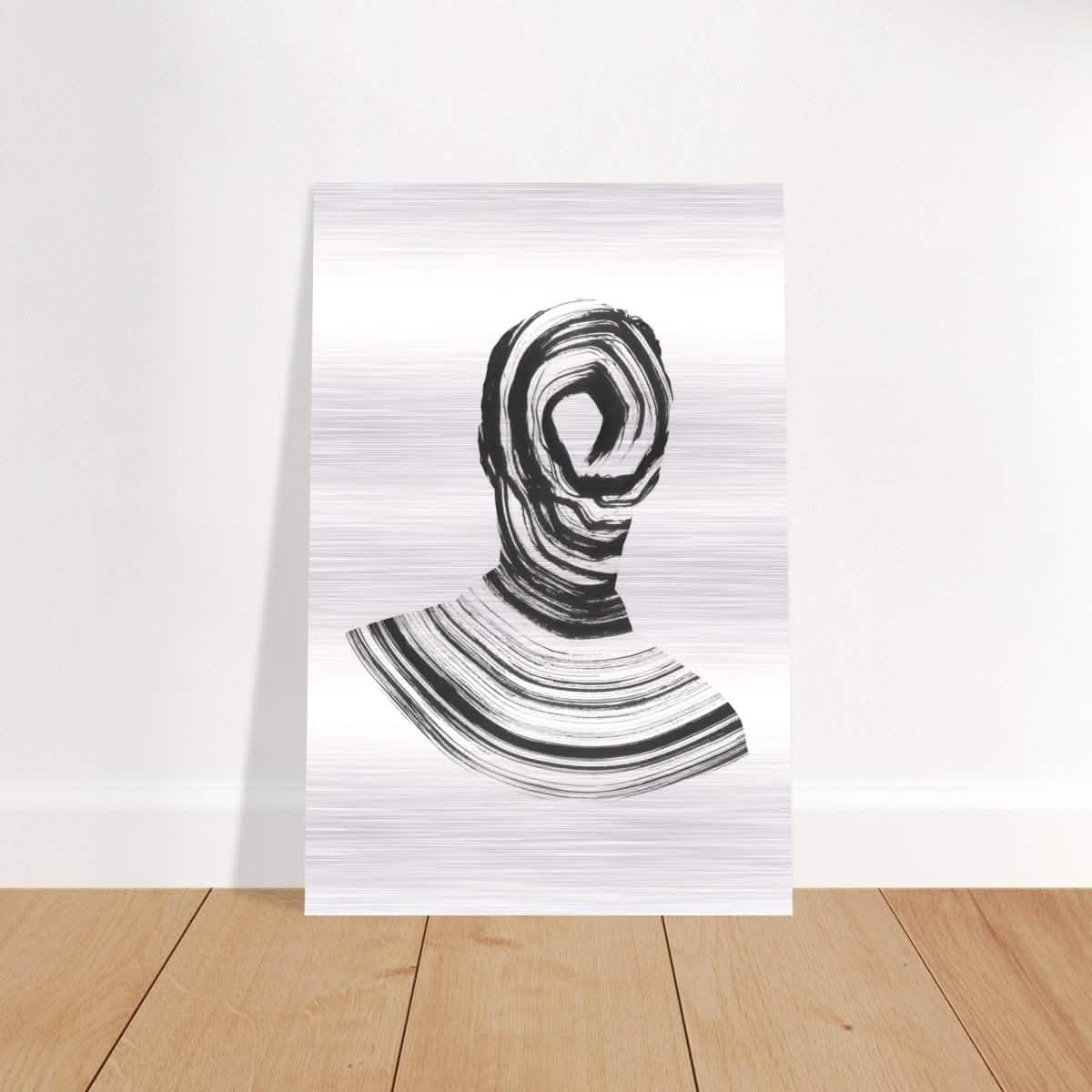 Da Vinci Minimalist Modern Wall Art - Brushed Aluminum Print - 40x60 cm / 16x24″ -