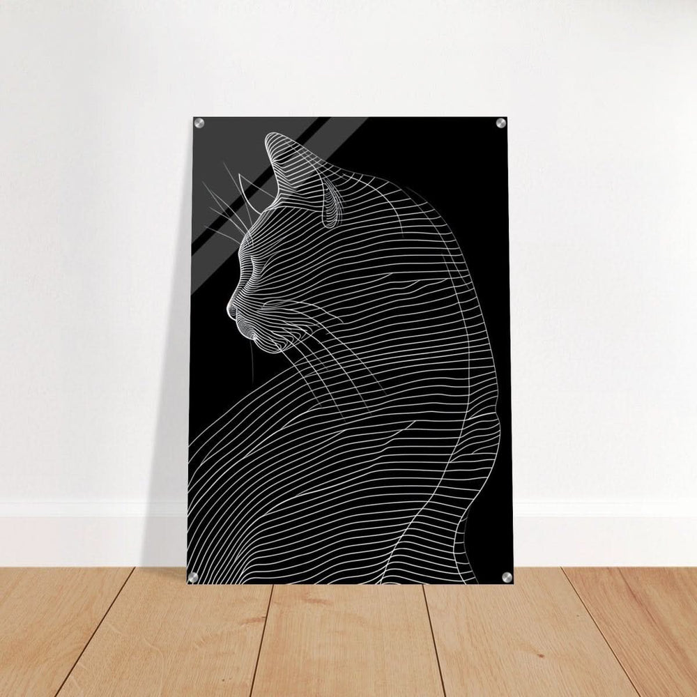 Da Vinci Minimalist Nature Wall art | Cat | Animal Prints - Acrylic Print - 70x100 cm / 28x40″ -