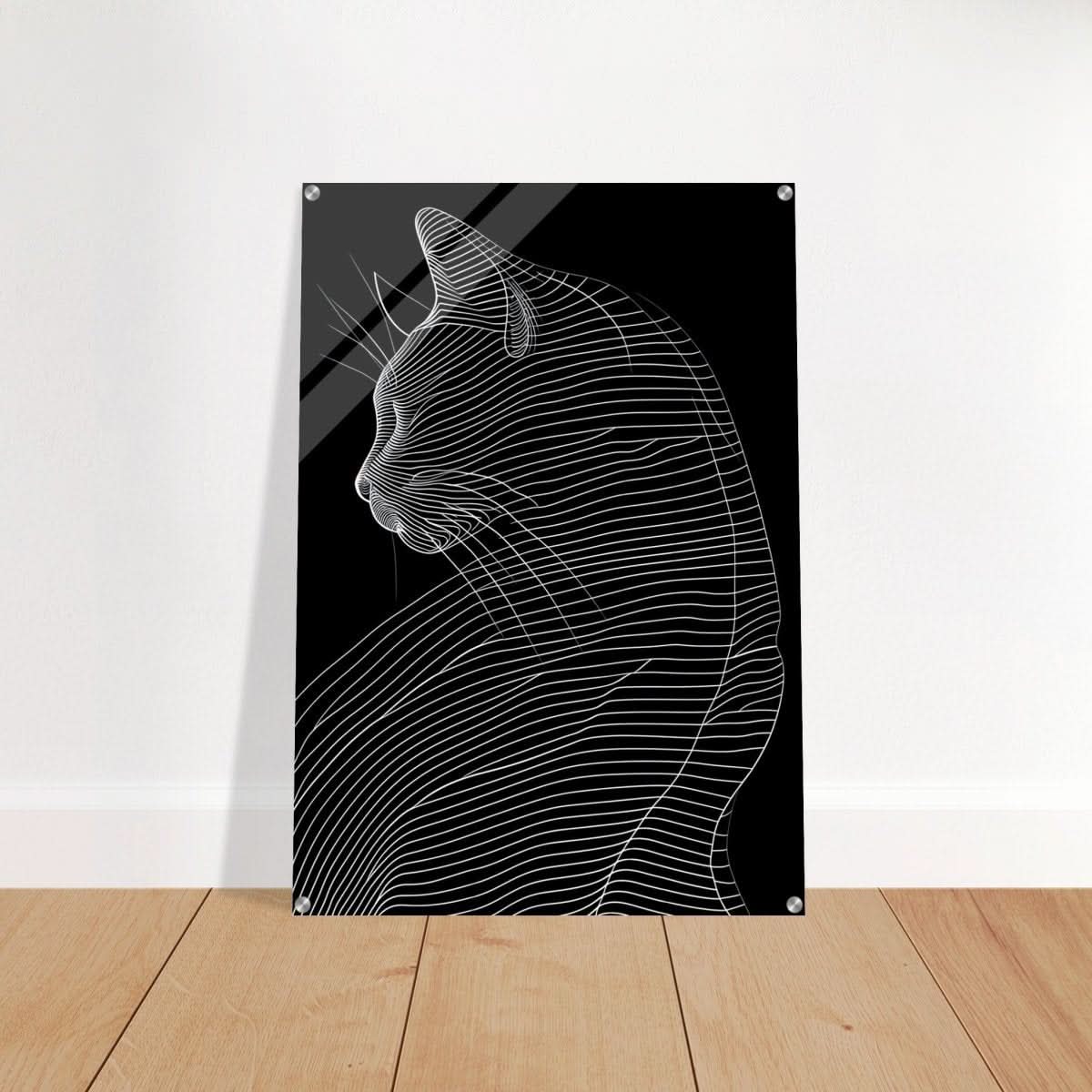 Da Vinci Minimalist Nature Wall art | Cat | Animal Prints - Acrylic Print - 70x100 cm / 28x40″ -