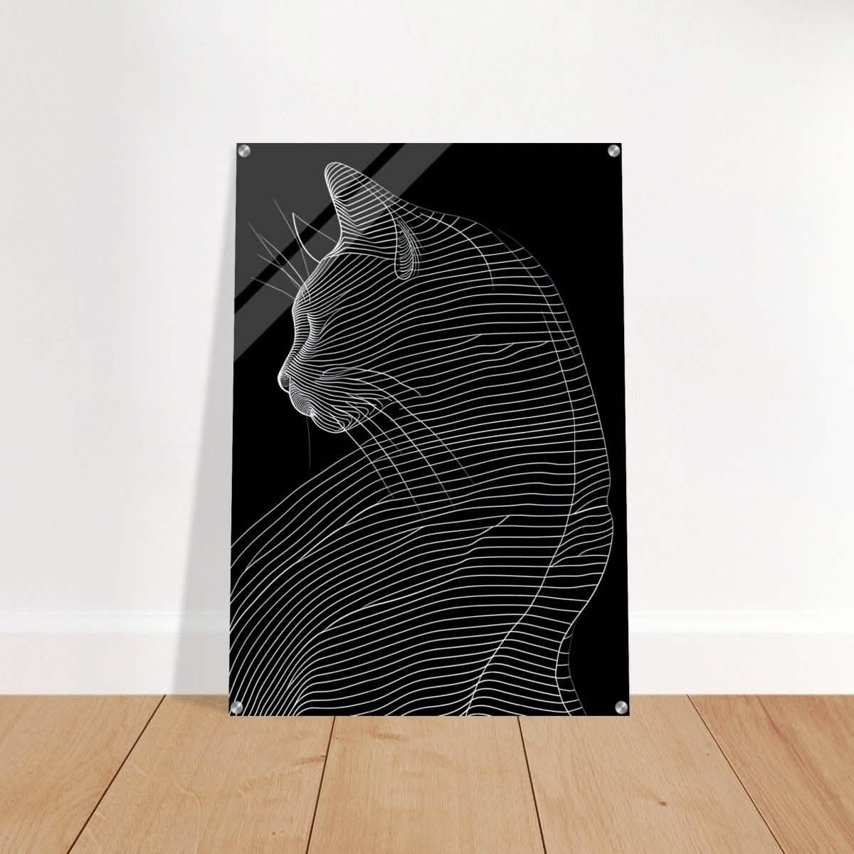 Da Vinci Minimalist Nature Wall art | Cat | Animal Prints - Acrylic Print - 70x100 cm / 28x40″ -