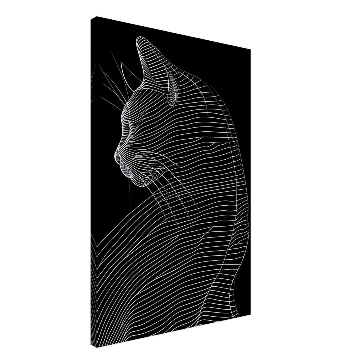 Da Vinci Minimalist Nature Wall art | Cat | Animal Prints - Canvas - 50x75 cm / 20x30″ - Slim