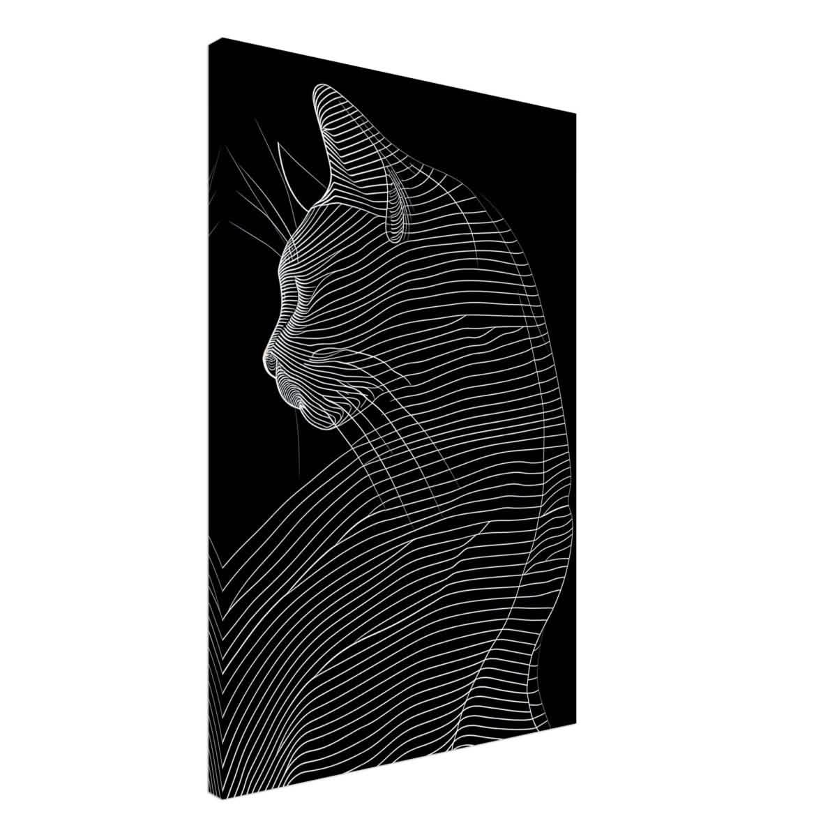 Da Vinci Minimalist Nature Wall art | Cat | Animal Prints - Canvas - 50x75 cm / 20x30″ - Slim