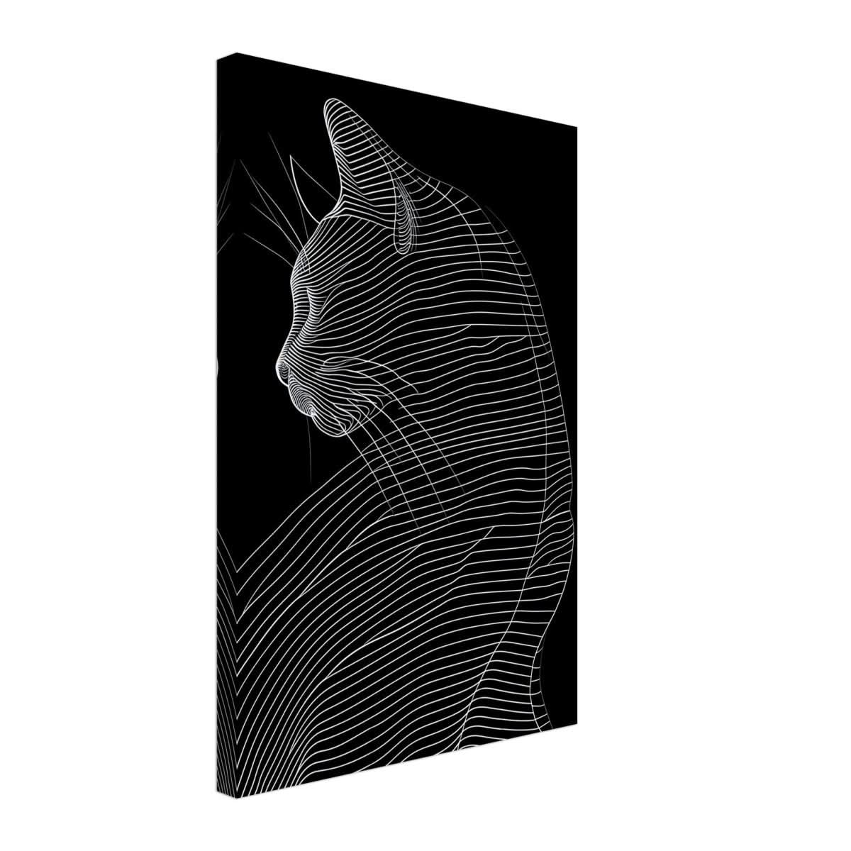 Da Vinci Minimalist Nature Wall art | Cat | Animal Prints - Canvas - 40x60 cm / 16x24″ - Thick