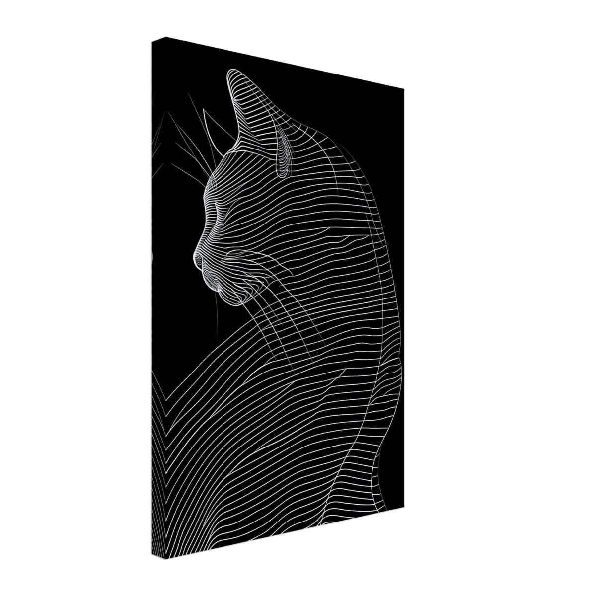 Da Vinci Minimalist Nature Wall art | Cat | Animal Prints - Canvas - 40x60 cm / 16x24″ - Thick
