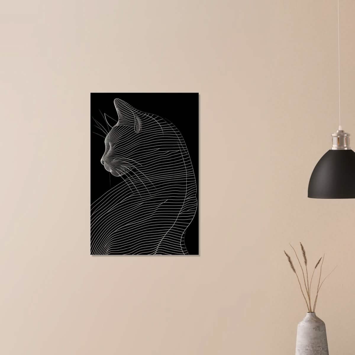 Da Vinci Minimalist Nature Wall art | Cat | Animal Prints - Wood Prints - 50x75 cm / 20x30″ - 10 mm
