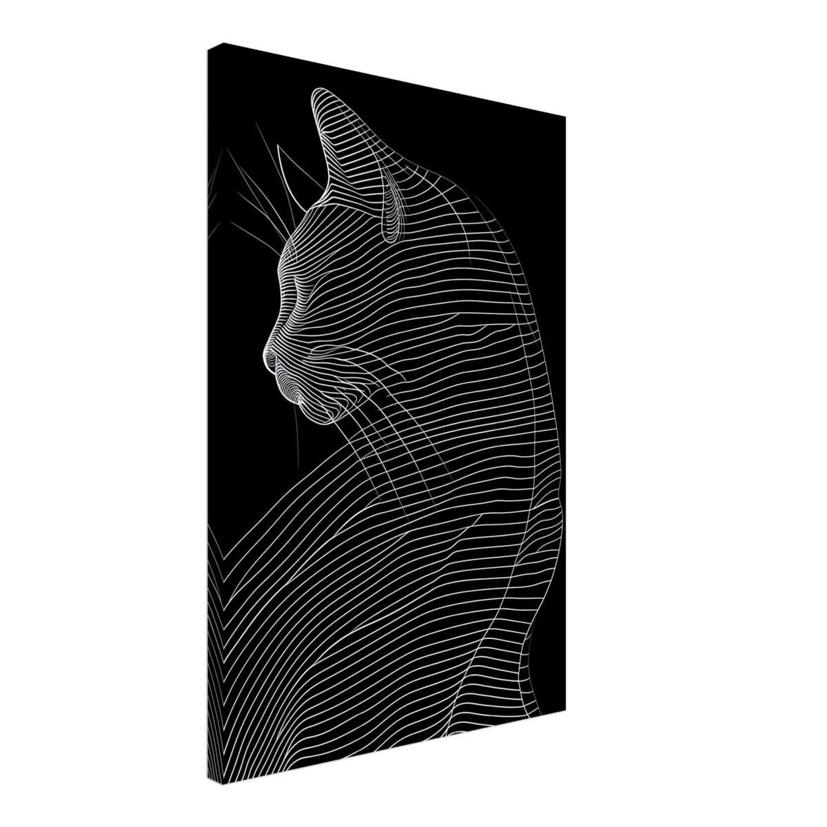 Da Vinci Minimalist Nature Wall art | Cat | Animal Prints - Canvas - 50x75 cm / 20x30″ - Thick